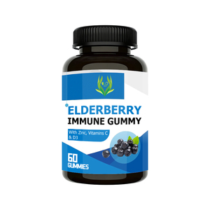 Hot Selling Elderberry Immune Gummy with Zinc Vitamin C D3 Extract Elderberry Immune Support Promotes Antioxidants <b>Supplement</b> - Product Image 1