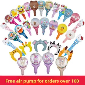 [Hengyue] Ballon jouet pour enfants en <span class=keywords><strong>film</strong></span> d'aluminium avec bâton de maintien, motif dessin animé, pour promotion sur le terrain et cadeau d'animation de rue - Product Image 3
