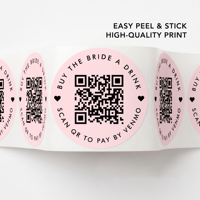 Étiquettes autocollantes en rouleau personnalisées de haute qualité avec logo imprimé, en PET imperméable, avec code QR, pour l'emballage des entreprises