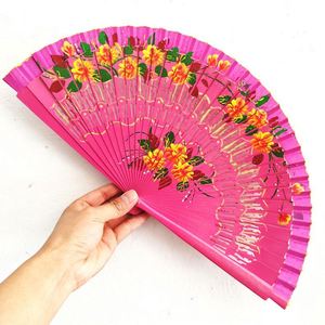 Éventail portable en bambou, style amour, sculpté, artisanat DIY, pour publicité, promotion de fête, avec motif de peinture décorative - Product Image 1