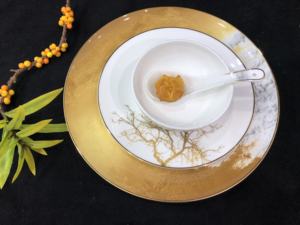 Service de vaisselle en porcelaine dorée en céramique, <span class=keywords><strong>Pito</strong></span> Ceramics, assiettes en céramique orange, assiettes anciennes, service de vaisselle, fournitures hôtelières - Product Image 6