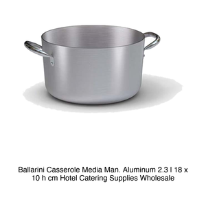 Medium Aluminum Casserole <b>Pot</b> Ø 18 cm H 10 cm, 2.3 L Ballarini - Product Image 2