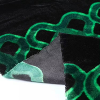 Tissu en velours imprimé 100 % polyester coréen Abaya Velboa 5000, personnalisé avec logo, pour vêtements, Shaoxing