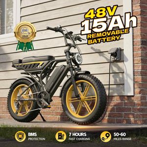 Bicicleta Eléctrica TST R9 para Adultos con Motor de 250W, Batería Integrada de 48V 15Ah/35Ah, Alcance de 55-190km, 25 km/h, Neumático Grueso de 20 Pulgadas - Product Image 3
