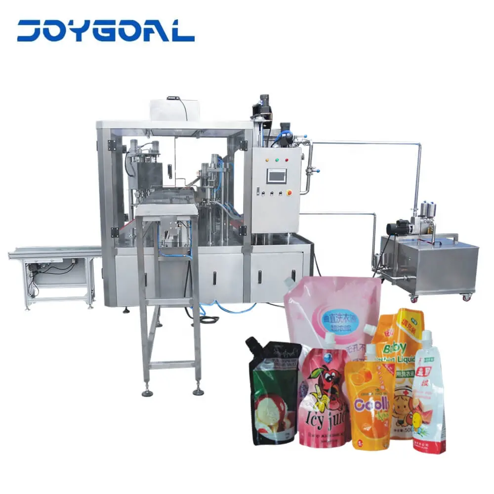 ZLD-4A jelly sauce small spout doypack fertilizer bag pouch industry filling and cap sealing capping machine