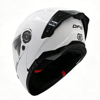 Casques de moto intégraux en ABS noir mat, casque de sécurité avec visière intérieure teintée, certifié DOT, casque moto, casco de moto