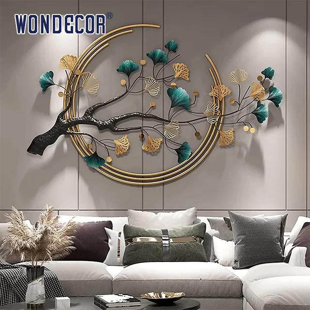 Wondecor Hot sale Interior stainless steel metal abstract tree wall decoration
