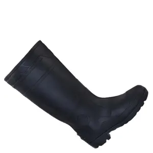 Ucuz yüksek kaliteli güvenlik PVC siyah yağmur çizmeleri açık botlar su geçirmez kauçuk çizmeler erkekler için