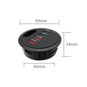 <span class=keywords><strong>Hub</strong></span> <span class=keywords><strong>USB</strong></span> 3.0 để bàn 60mm 3 cổng, bộ chuyển đổi TF/SD MCC cho máy tính để bàn, bộ chia <span class=keywords><strong>USB</strong></span> 3.0 gắn bàn với cổng sạc nhanh <span class=keywords><strong>USB</strong></span>-C - Product Image 6