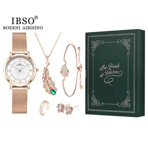 IBSO Damen uhr Set Geschenk Frauen Handgelenk Luxus Custom Logo Andere Uhr Schmuck Damen Quarzuhren