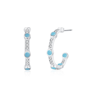 Bague et boucles d'oreilles vintage en argent sterling S925 avec turquoise pour femmes, style minimaliste, bijoux de niche européens et américains - Product Image 3