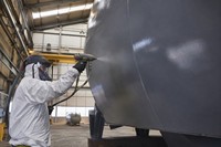 Revêtement liquide époxy bi-composant aqueux Wolong brillant pour brossage, traçage et pulvérisation, idéal pour les machines lourdes et les structures en acier robustes