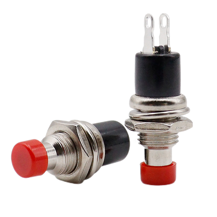 Button 2 Pin PBS-110 Push Button 2 Pin Self-Resetting 7mm Normally Closed Switch ...