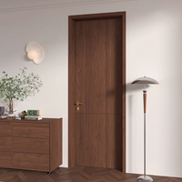 Porte en bois moderne à charnières avec placage, porte plate, porte intérieure en bois, procédé d'extraction