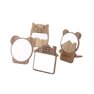 Hot Sale Custom Makeup Wooden Table Mirror with Holder New Design Cute Style for Promotional Purposes
