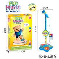 Microphone pour enfants avec support, karaoké, instrument de musique, jouet éducatif pour développer le cerveau, cadeau d'anniversaire pour fille et garçon