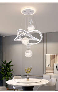 إضاءة تجارية مخصصة ديكور سوبر ماركت مكتب معلق الألومنيوم قلادة الصمام أضواء حلقة - Product Image 4