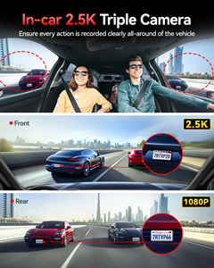 กล้องติดรถยนต์ Redtiger VP20 530 3 ช่องทาง บันทึกภาพกลางคืน มองเห็นได้ตลอด 24 ชั่วโมง พร้อมระบบตรวจจับการจอดรถ หน้าจอสัมผัส บันทึกวิดีโอสำหรับรถยนต์ - Product Image 3