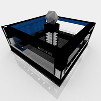 Stand d'exposition personnalisé 10x10 en aluminium pour bijoux, idéal pour salons professionnels et expositions (système de coque)