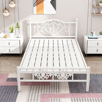 Lit simple pliable moderne et durable avec cadre en acier à tubes carrés pour chambre à coucher, hôtel, école, hôpital - Vente en gros