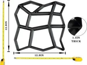 13x13x1.4 inç yürüyüş yolu üreticisi, kaldırım kaldırım beton kalıpları adım taş finişer yürüyüş yolu çimento kalıpları veranda çim için