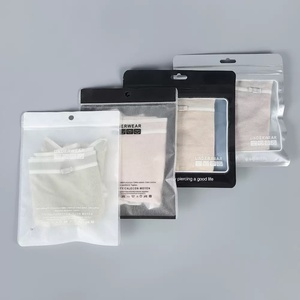High Quality Glossy Frosted Ziplock Bags Plastic 3 Side Seal Bag With Logo for Socks Underwear Clothing Brand T Shirt Packaging - Product Image 1