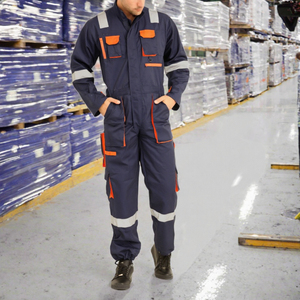 Camisa de Trabajo de Manga Larga 100% Algodón con Certificación EN, Alta Visibilidad, Secado Rápido, con Protección Contra Agujas, en Naranja, Amarillo y Azul Oscuro - Product Image 3