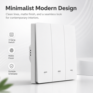 Interruttore Intelligente ZigBee da Parete con o Senza Filo Neutro, Nessun Condensatore Necessario, Compatibile Smart Life/Tuya, 2/3 Vie - Product Image 2