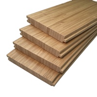 Plancher intérieur moderne en bambou massif carbonisé YUYOU, lames moyennes, texture fine verticale, pour la maison et le bureau
