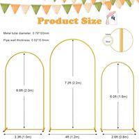 Arche de mariage semi-circulaire en métal pour la décoration de fond et de support de ballons pour les fêtes d'anniversaire et les cérémonies de remise de diplômes