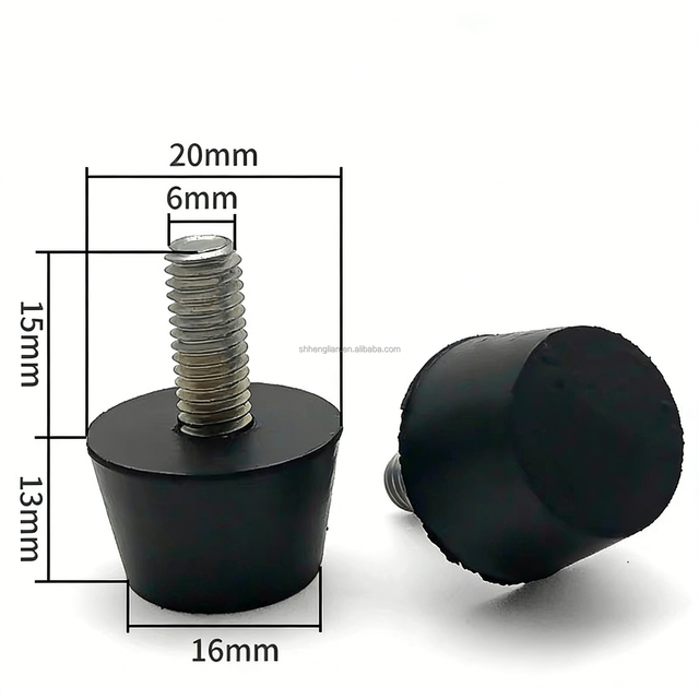 Precision Leveling EPDM/NBR Rubber Screw Feet Custom Anti-Slip Shock Absorber Adjustable Buffers for Industrial Machine Cases