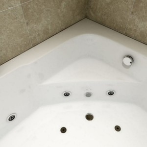 Jaccuzzis en acrylique blanc Égouttoir de baignoire de massage d'angle à LED autoportant intérieur/extérieur pour hôtels villas salles de bain - Product Image 5