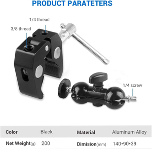 Tay Cầm Đầu Bóng Vít 1/4 Sản Xuất Tại Nhà Máy Phụ Kiện Đầu Chuyển Đổi Bóng Đôi Gắn Cho <span class=keywords><strong>Gopro</strong></span> - Product Image 6