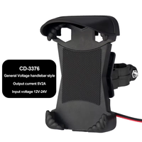 2A Reduce Shaking Sunscreen Cap Riding Soporte para teléfono móvil Soporte con cargador para bicicleta eléctrica y motocicleta