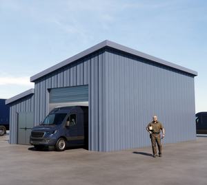 Cobertizo/Garaje para Lavado de Autos con Estructura de Acero Galvanizado, Diseño Industrial y de Instalación Rápida - Product Image 1