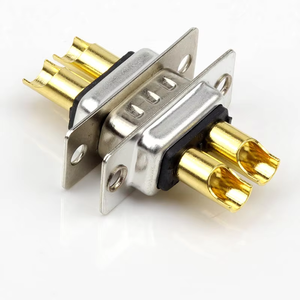 Conector Recto Hembra D-<span class=keywords><strong>SUB</strong></span> 2W2 de Alta Corriente 20A Tipo <span class=keywords><strong>Copa</strong></span> de Soldadura para Ensamblaje de Cables - Product Image 4