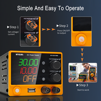 Nueva Llegada MYAMI Fuente de Alimentación Conmutada de Laboratorio DC 30V 10A 300W con Carga Rápida USB de 18W, Reparación, Voltaje Variable Ajustable 5A, OCP, OVP