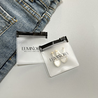 Pochettes cadeaux de luxe personnalisées en plastique transparent avec logo, petits sacs givrés à fermeture éclair pour boucles d'oreilles, sacs d'emballage à fermeture éclair