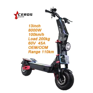 China Wholesale Electric Scooter Manufacturer Big Tire 13inch 100kmh Electric Scooter Moped Folding Electric Scooter For Adult