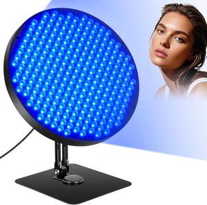 Lámpara de Escritorio LED Negra de 50W con Brazo Telescópico, 460nm 250nm 360° °   Lámpara de Belleza con Soporte Giratorio - Product Image 1