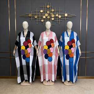 Venta al por Mayor a Precios Bajos, Vestido Casual Holgado con Estampado de Globos y Rayas para Mujer, Talla Grande, Nuevo 2026 - Product Image 1