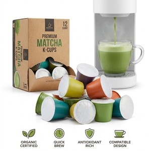 แคปซูลมัทฉะพรีเมียม 2 กรัม ถึง 8 กรัม ใช้ได้กับเครื่องชงกาแฟ K-cup สำหรับเครื่อง Keurig รสชาติหลากหลาย รับผลิตแบรนด์ส่วนตัว เครื่องดื่มเพื่อสุขภาพให้พลังงาน - Product Image 1