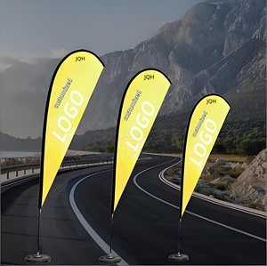 Vente directe usine – Drapeau de plage en forme de goutte d'eau, grande taille, personnalisé avec logo, pour marketing extérieur, bannière publicitaire en forme de plume - Product Image 5