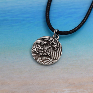 Collar SanLan Ocean Life con Colgante <span class=keywords><strong>de</strong></span> Diamante en Forma <span class=keywords><strong>de</strong></span> Planta Náutica, Cadena <span class=keywords><strong>de</strong></span> Bambú, Diseño <span class=keywords><strong>de</strong></span> Olas Marinas, Unisex, para Fiestas - Product Image 6
