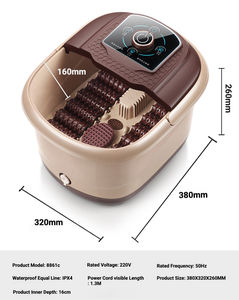 Masajeador Eléctrico de Pies Shiatsu Infrarrojo con Vibración y Masaje de Temperatura Constante para el Cuidado de la Piel de los Pies, Baño Spa para Pies, 4 kg - Product Image 1