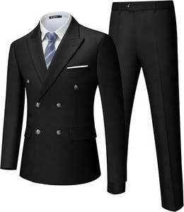 Ensemble de <span class=keywords><strong>mariage</strong></span> pour <span class=keywords><strong>homme</strong></span> en 2 pièces, personnalisable, plusieurs couleurs, costumes d'affaires à double boutonnage - Product Image 3
