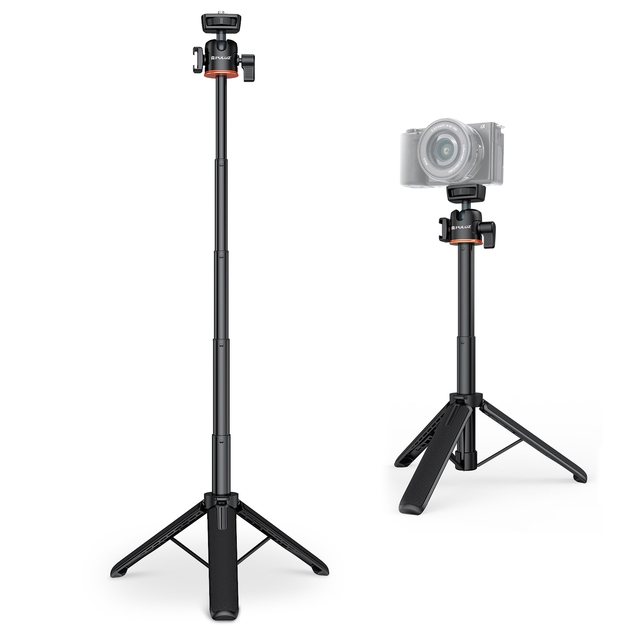 New Sell PULUZ Aluminum Alloy Mini Portable Phone Camera Extension Tripod Stand 360 Degree Ball Head Cold Shoe Selfie Stick