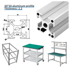 Công nghiệp nhôm hồ sơ đường ống bàn làm việc khung hợp kim nhôm ống vuông 3030 dây chuyền sản xuất Kệ hỗ trợ - Product Image 1