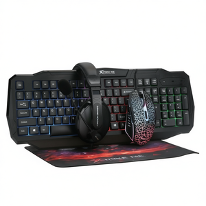 Xtrike Me CM-402X 4 In 1 Gaming <b>Keyboard</b> <b>Mouse</b> Combo With Headset And Mousepad - Product Image 1