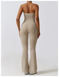 Combinaison et body de sport personnalisée et décontractés pour femmes à séchage rapide évasés nude <span class=keywords><strong>Micro</strong></span> <span class=keywords><strong>Yoga</strong></span> grande taille pour les sports et le fitness - Product Image 6